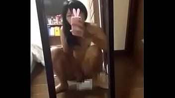 鏡越しオナニー