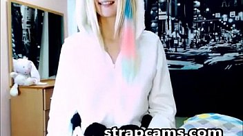 Cute teen with rainbow hair