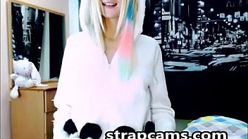 Cute teen with rainbow hair