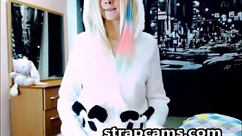 Cute teen with rainbow hair