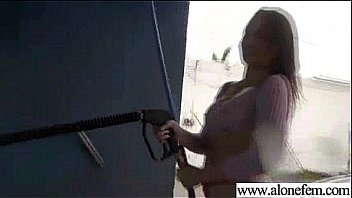 Horny girl use stuff as dildo toys movie 27