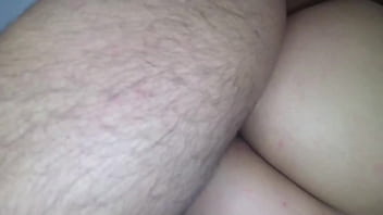 My wife spreads her pussy to get side fucked by a bbc bull