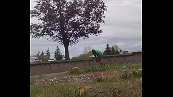 Taking an exercise routine i learned indoors and privately practicing it outdoors 3