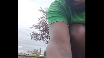 Taking an exercise routine i learned indoors and privately practicing it outdoors 3