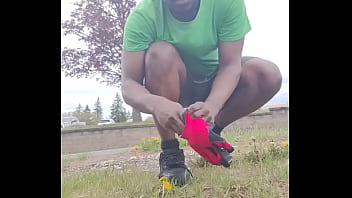 Taking an exercise routine i learned indoors and privately practicing it outdoors 3