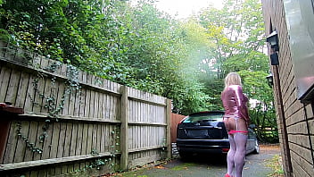 Kelly Cd In Pink Pvc Dress And White Stockings With Heels Cuming With Big Squirt thumbnail