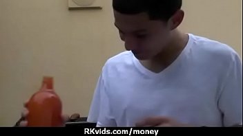 Stunning euro teen gets talked in to giving a blowjob for cash 8