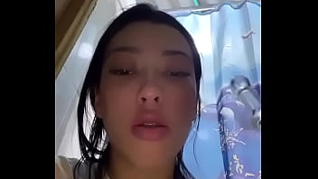 Latina teen deepthroats and drools on dildo