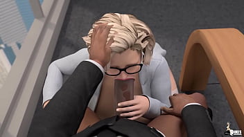 Busty jewish secretary sucks and fucks her black boss