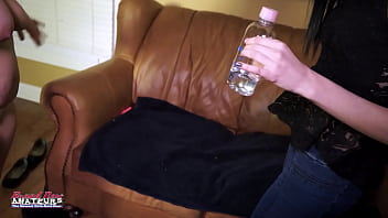 Horny blonde hannah and cute brunette olyssia suck and ride the same cock