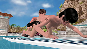 3d animated sex video lesbian girl licking another girl's ass