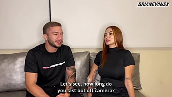 Beautiful redhead white girl gives me a hot interview