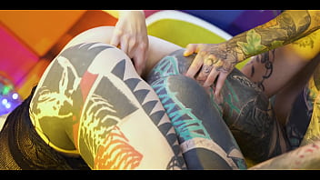 Alt girls get their holes stretched wide with big toys