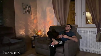 Two blonde sluts share a big cock in double blowjob