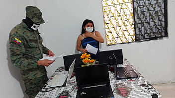 The Soldier Fucked The Venezuelan Saleswoman For The First Time She Does It To Get Collateral Benefits And Enjoy Sex At Work thumbnail