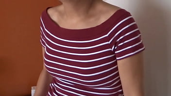 Stepson's friends masturbate while seeing my tits and want to suck them they cum hard