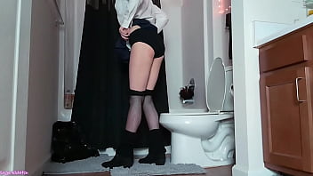 School girl wednesday addams peeing voyeur sage eldritch