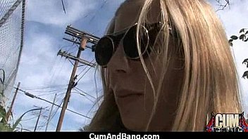 Ebony chick fucked hard in group sex action 6