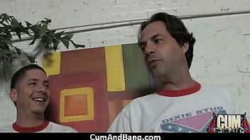 Ebony chick fucked hard in group sex action 6