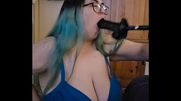 Dildo face fuck and tit fuck