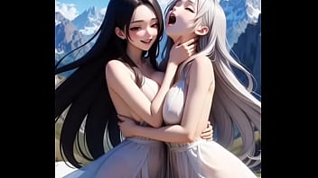 Ai twins goes on mountain trail