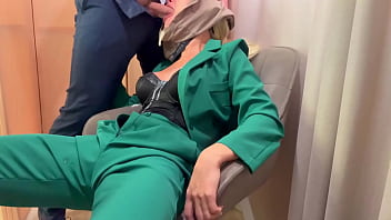 Dirty fetishist secretary crazywifeslut stole her boss's panties and regretted it rough facefuck with puke and vomit