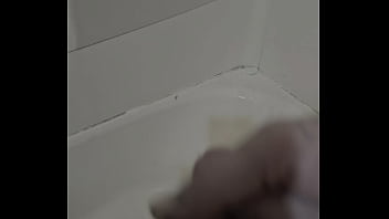 Rubing my cock in and out of the shower