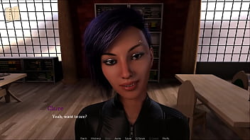 Claire show's how happy she is by using her mouth