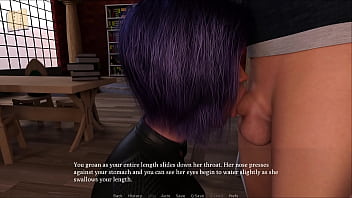 Claire show's how happy she is by using her mouth