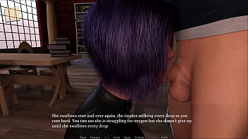 Claire show's how happy she is by using her mouth