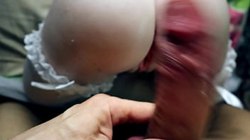 Super beautiful elastic babe in white stockings gave her delicious ass