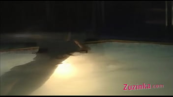 Orgasm in a public pool clip