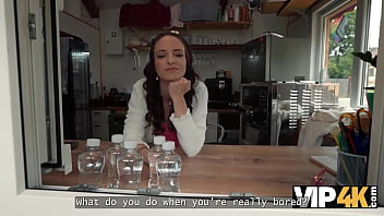 Vip4k little pussy is leaking in the heat hot sex with dragon fruit