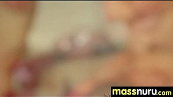 Nurumassage teen slides oily pussy on cock 3