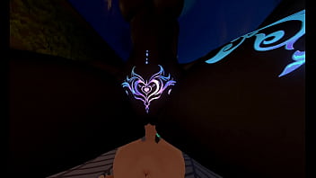 Femboy being ridden by demon mistress