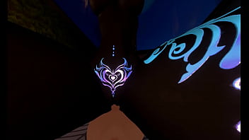 Femboy being ridden by demon mistress