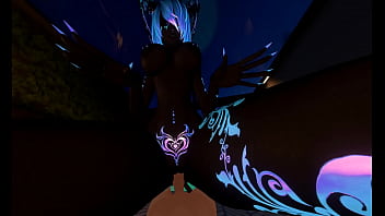 Femboy being ridden by demon mistress