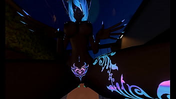 Femboy being ridden by demon mistress