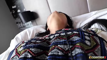 Johntronx gorgeous shy girl shows me her hairy pussy and sucks my dick in pov fashion