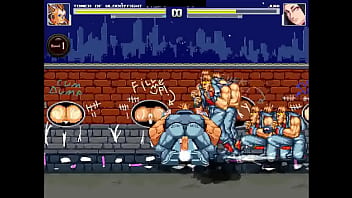 Hot purple haired chick gangbang