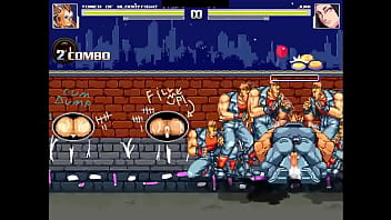 Hot purple haired chick gangbang