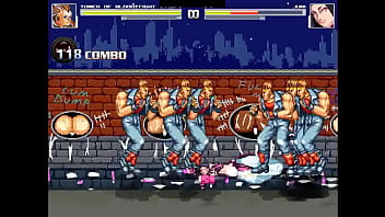 Hot purple haired chick gangbang