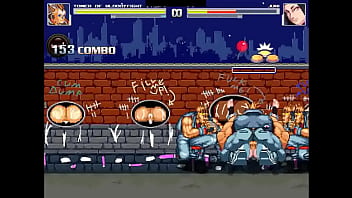 Hot purple haired chick gangbang