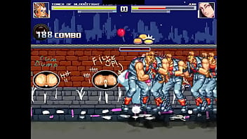 Hot purple haired chick gangbang