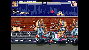 Hot purple haired chick gangbang