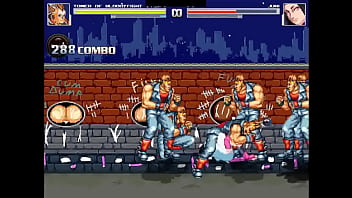 Hot purple haired chick gangbang