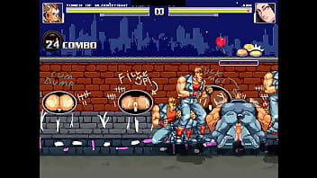 Hot purple haired chick gangbang