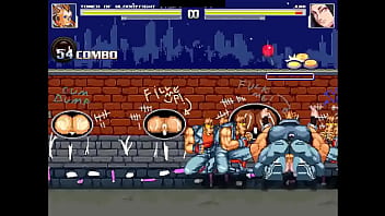 Hot purple haired chick gangbang