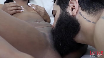 Perfect black woman fucking her ass and making her husband cuckold