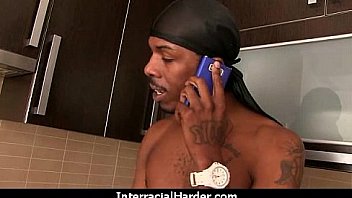 White girl spit roasted by big black cock 21